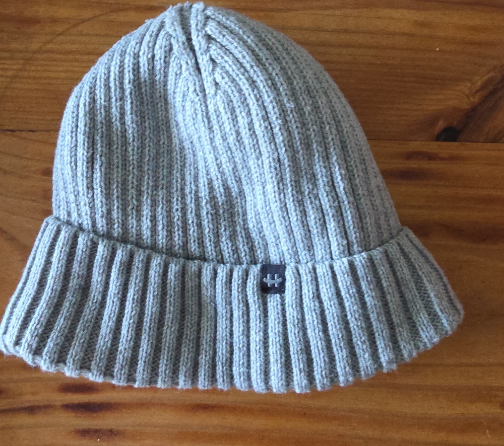 Ribbed Knit Womens Beanie - Light Gray